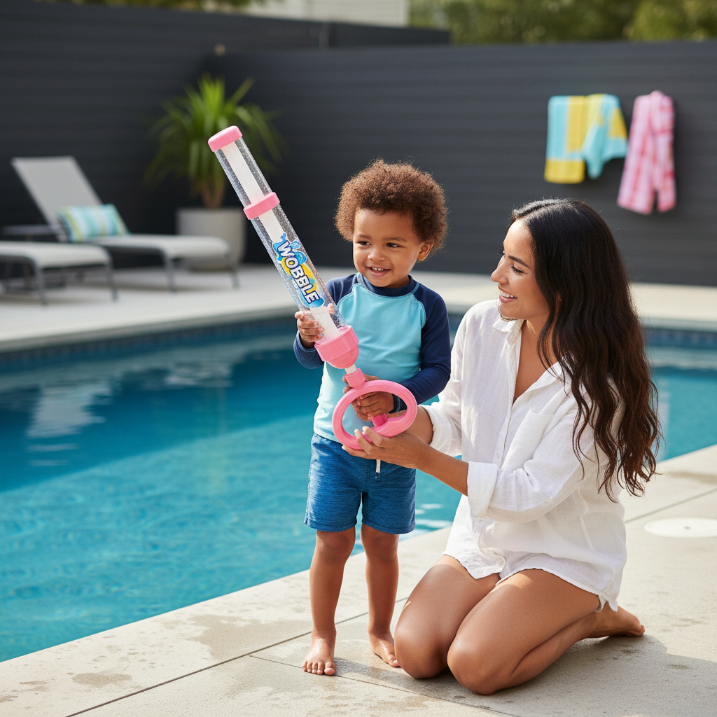 Summer Fireworks Water Gun Toy, Pull-Action Pump Water Blaster, Transparent Tube Shooter for Outdoor Beach Pool Water Games