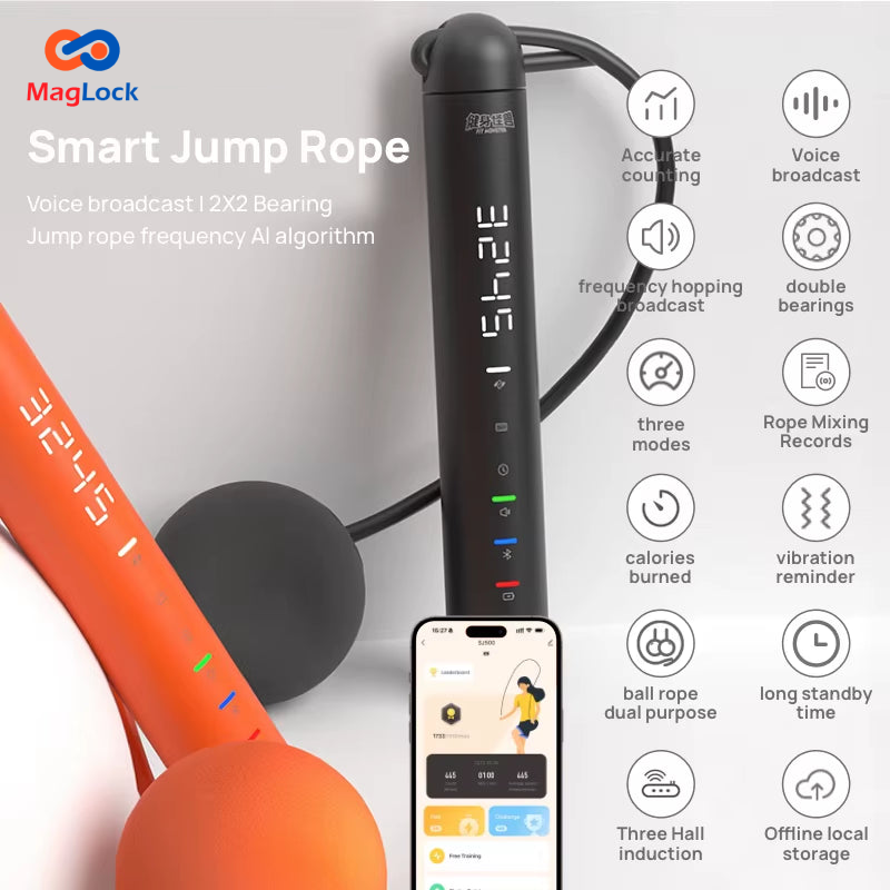 SkipTrack: Smart Jump Rope with App & Counter