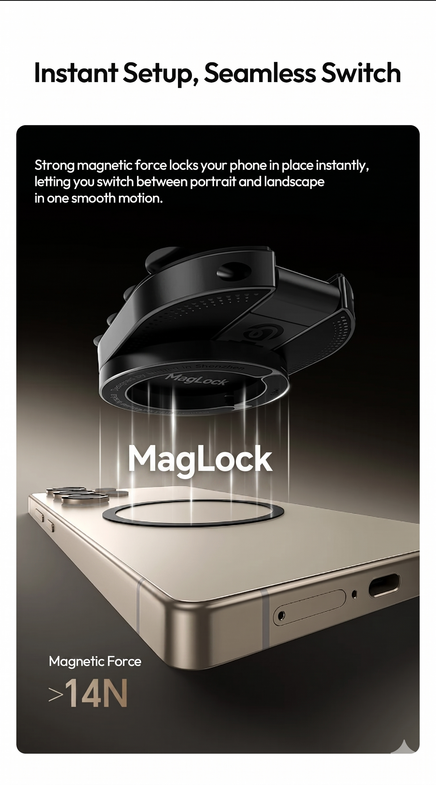 MagLock 3.0 Ultra-Strong Magnetic Phone Stand