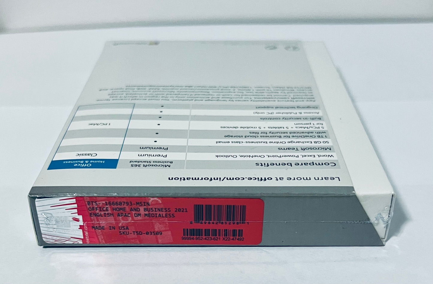 Microsoft Office 2021 Home & Business | Genuine Retail Lifetime License | Brand New Sealed Box | Windows or MAC [T5D-03509] - INFINITE-ITECH