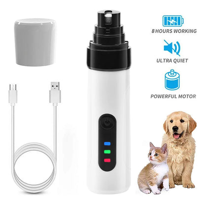 New Electric Dog Nail Clippers for Dog Nail Grinders USB Charging Rechargeable Pet Quiet Cat Paws Grooming Nail Trimmer Tools