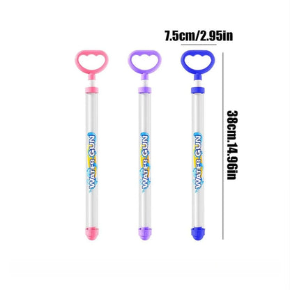 Summer Fireworks Water Gun Toy, Pull-Action Pump Water Blaster, Transparent Tube Shooter for Outdoor Beach Pool Water Games
