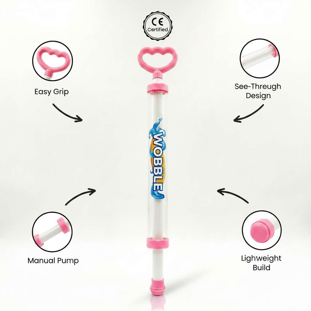 Summer Fireworks Water Gun Toy, Pull-Action Pump Water Blaster, Transparent Tube Shooter for Outdoor Beach Pool Water Games