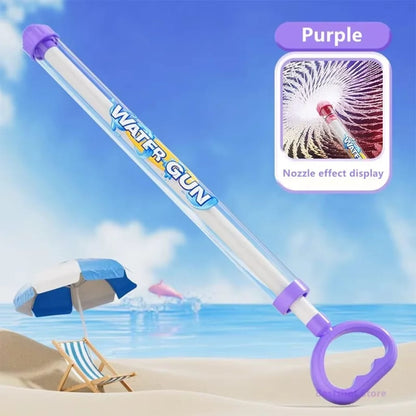 Summer Fireworks Water Gun Toy, Pull-Action Pump Water Blaster, Transparent Tube Shooter for Outdoor Beach Pool Water Games