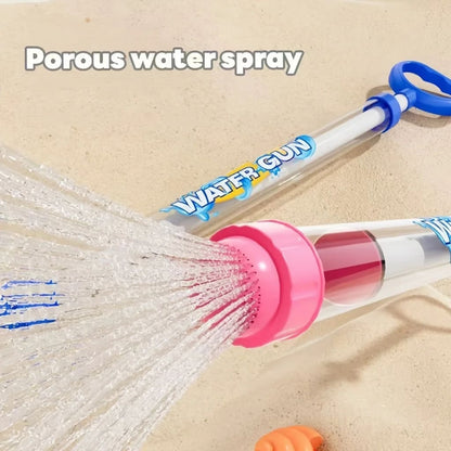 Summer Fireworks Water Gun Toy, Pull-Action Pump Water Blaster, Transparent Tube Shooter for Outdoor Beach Pool Water Games