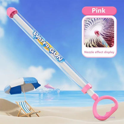 Summer Fireworks Water Gun Toy, Pull-Action Pump Water Blaster, Transparent Tube Shooter for Outdoor Beach Pool Water Games