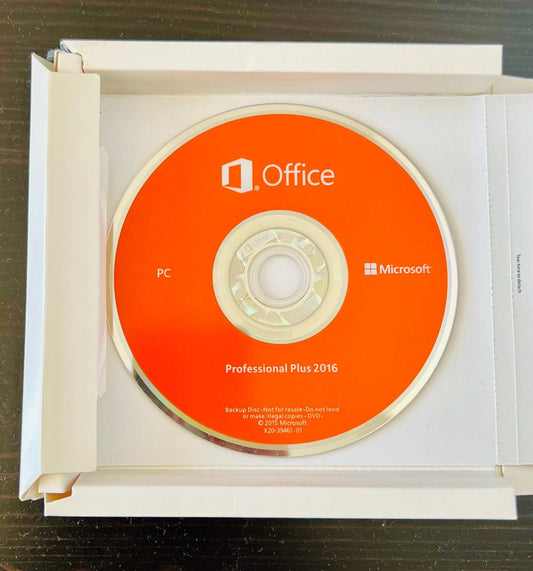 Microsoft Office 2016 Professional Plus Genuine Pre-owned ISO Setup Retail DVD - INFINITE-ITECH