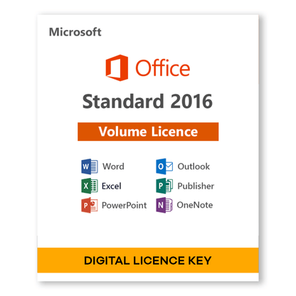Microsoft Office 2016 Standard Volume Licence - Digital Licence - INFINITE-ITECH