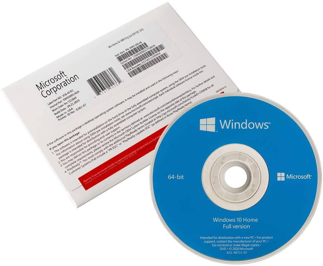 Microsoft Windows 10 Home 64-Bit English 1PK DSP OEM DVD | License Activation Key for 1 PC | KW9-00139 | Australian Stock - INFINITE-ITECH