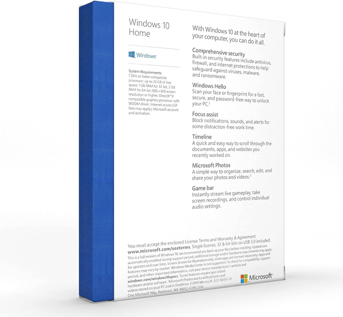 Microsoft Windows 10 Home Retail FPP 32-Bit/64-Bit English USB Flash Drive P2 | License Activation Key for 1 PC | Full Version | HAJ-00055 | Australian Stock - INFINITE-ITECH
