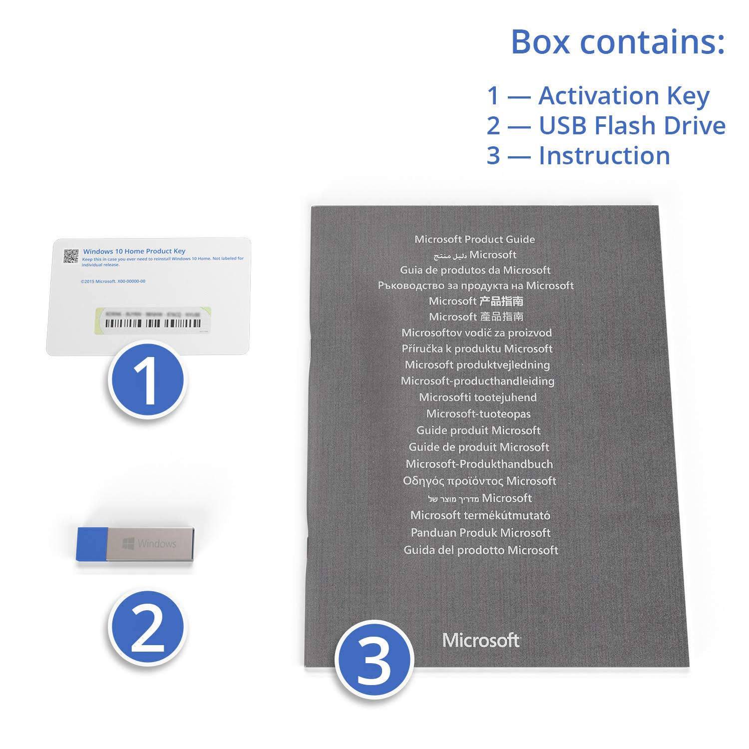 Microsoft Windows 10 Home Retail FPP 32-Bit/64-Bit English USB Flash Drive P2 | License Activation Key for 1 PC | Full Version | HAJ-00055 | Australian Stock - INFINITE-ITECH