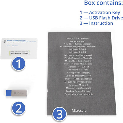 Microsoft Windows 10 Home Retail FPP 32-Bit/64-Bit English USB Flash Drive P2 | License Activation Key for 1 PC | Full Version | HAJ-00055 | Australian Stock - INFINITE-ITECH
