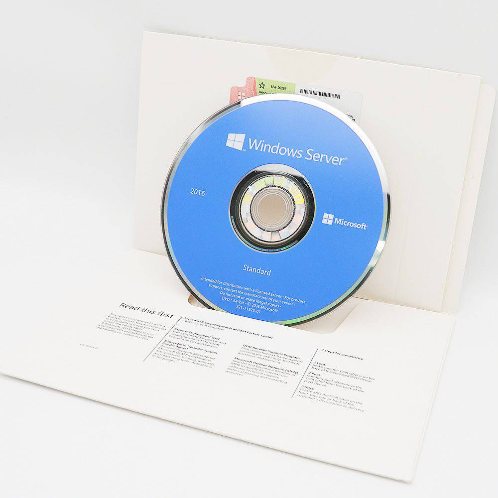 Microsoft Windows Server 2016 Standard Edition 16CORE Licence Key with OEM DVD - INFINITE-ITECH